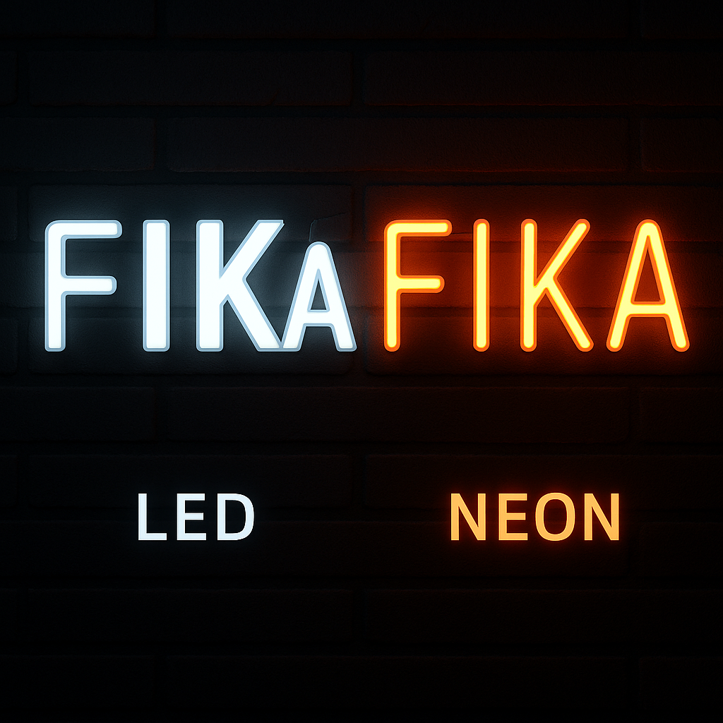 Neon color efficiency chart